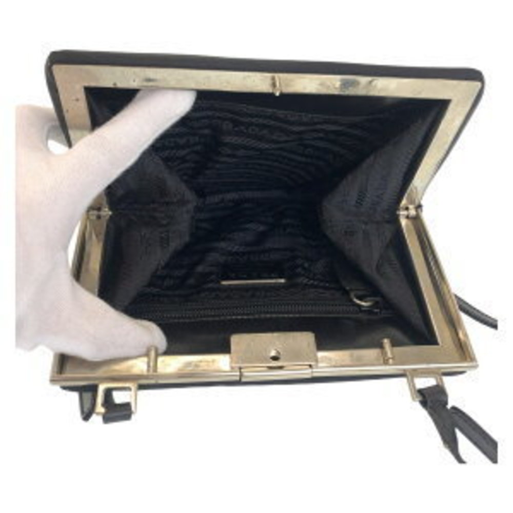 Prada Pouch Triangular Shoulder Bag Black Tessuto… - image 8